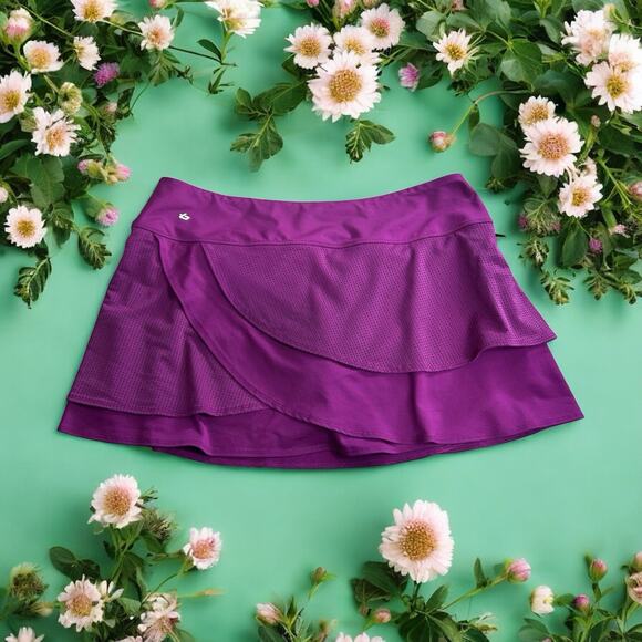 Bollé Pants - Bolle Magenta Tennis Golf Skort Sz Large Stretch Full Skirt Athletic Pickle Ball